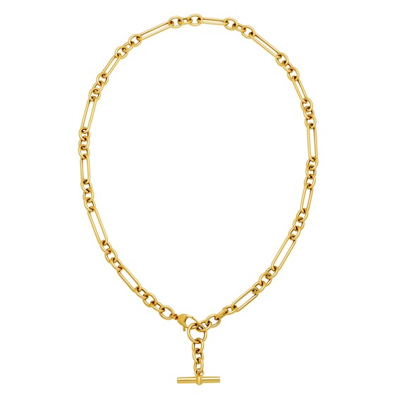 HERCO Gold Mixed Link Necklaces with Toggle