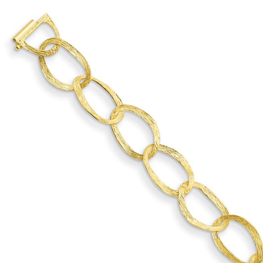 Herco 14K Gold Bracelet Textured Link