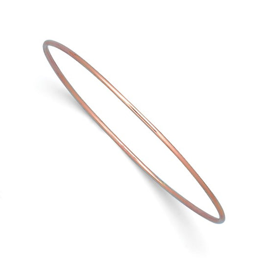 Herco 14K Rose Gold Polished 1.5mm Slip-on Bangle