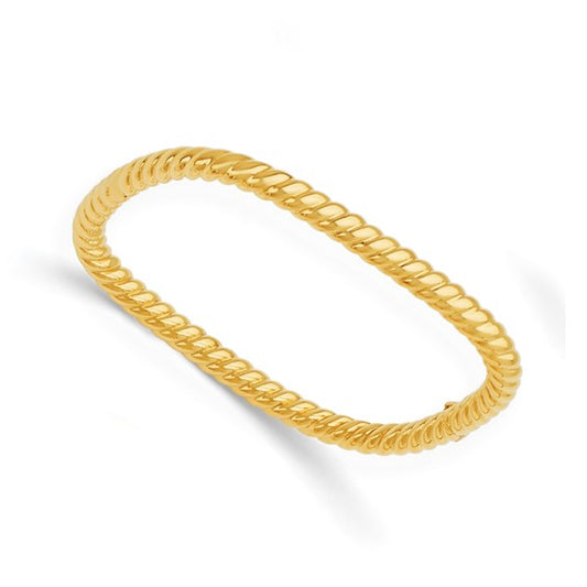 Herco 14K Polished Square Twisted Bangle