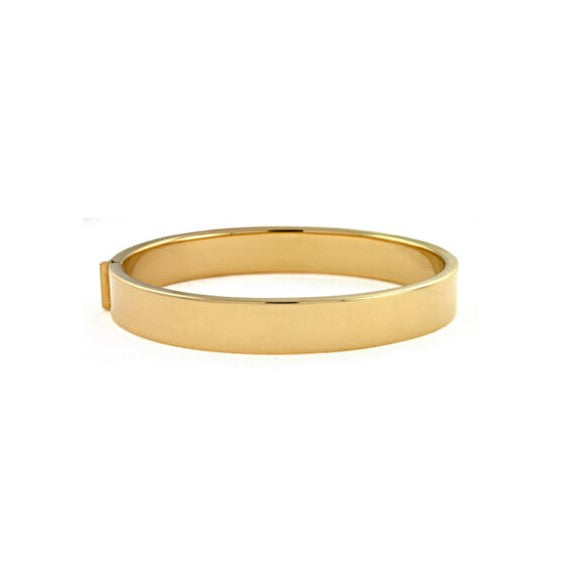 Herco 18K Polished Flat 10.5mm Hinged Bangle