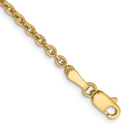 14K Forzantine Cable with Lobster Clasp Anklets