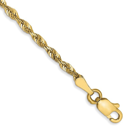 Leslie's 10k 2.25mm Diamond-Cut Lightweight Rope Chain