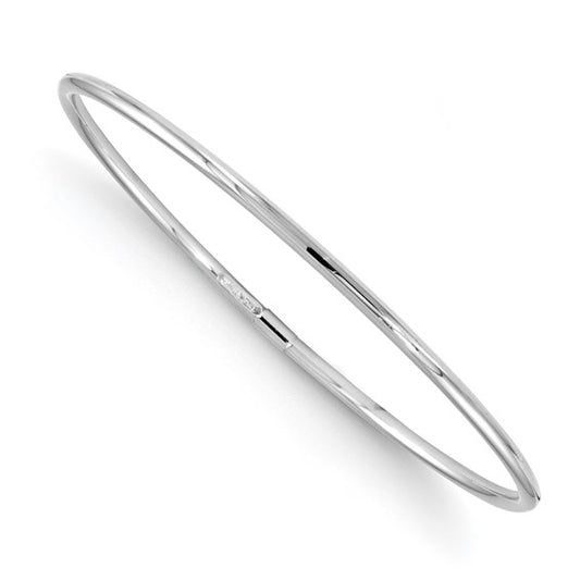 Leslie's 10K White Gold Slip-On Bangle