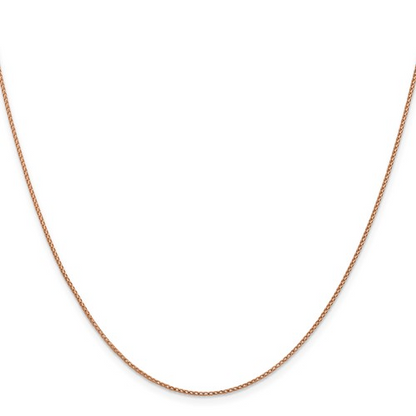 LESLIE'S ROSE GOLD D/C OPEN FRANCO CHAIN 14k 1mm