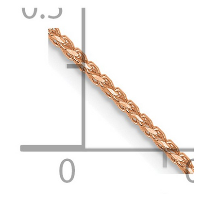 LESLIE'S ROSE GOLD D/C OPEN FRANCO CHAIN 14k 1mm