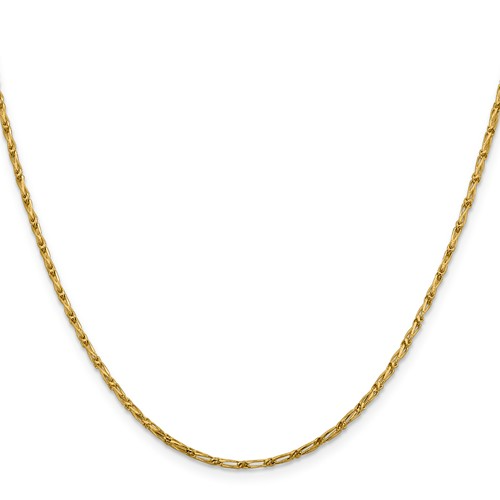 LESLIE'S 14K YELLOW GOLD 1.6MM D/C LONG LINK FRANCO CHAIN 18 in