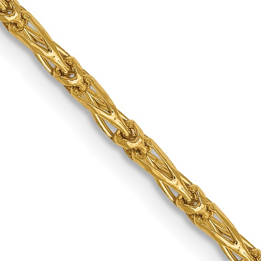 LESLIE'S 14K YELLOW GOLD 1.6MM D/C LONG LINK FRANCO CHAIN 16 in