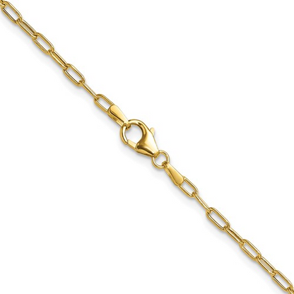 Leslie's 14k 2.2mm Solid Beveled D/C Paperclip Chain