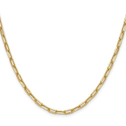 Leslie's 14k 2.2mm Semi-Solid Beveled D/C Paperclip Chain