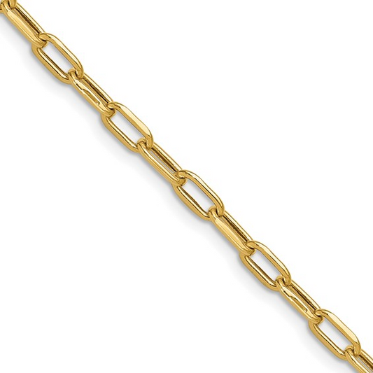 Leslie's 14k 2.2mm Solid Beveled D/C Paperclip Chain