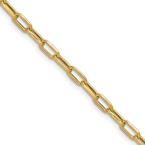 Leslie's 14k 2.2mm Semi-Solid Beveled D/C Paperclip Chain