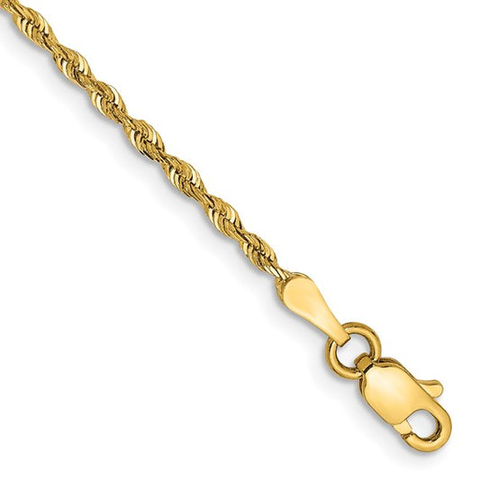 Leslie's 14k 1.85mm Diamond-Cut Lightweight Rope Chain