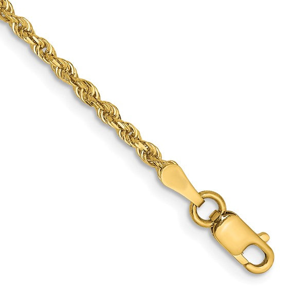 Leslie's 14k 2.00mm Diamond-Cut Lightweight Rope Chain