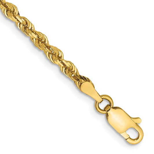 Leslie's 14k 3.0mm Diamond-Cut Lightweight Rope Chain