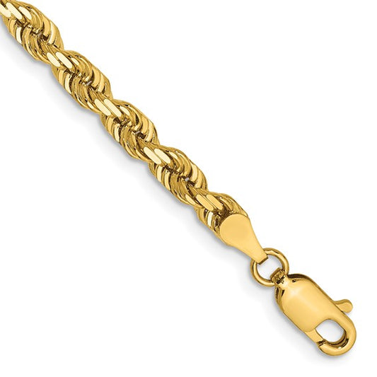 Leslie's 14k 4mm Diamond-Cut Lightweight Rope Chain