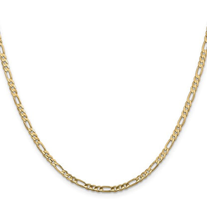 Leslie's 14k 3mm Concave Open Figaro Chain