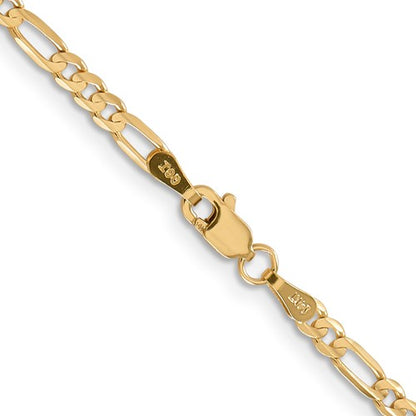 Leslie's 14k 3mm Concave Open Figaro Chain