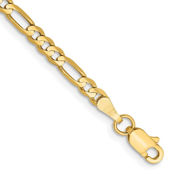 Leslie's 14k 3mm Concave Open Figaro Chain