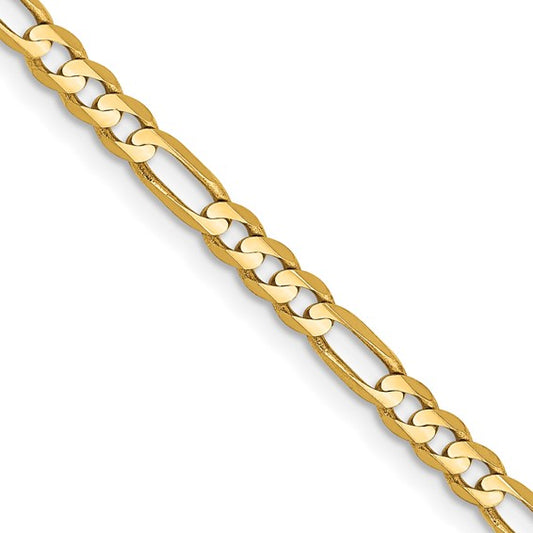 Leslie's 14k 3mm Concave Open Figaro Chain