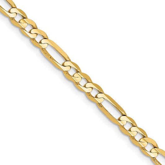 Leslie's 14k 4mm Concave Open Figaro Chain