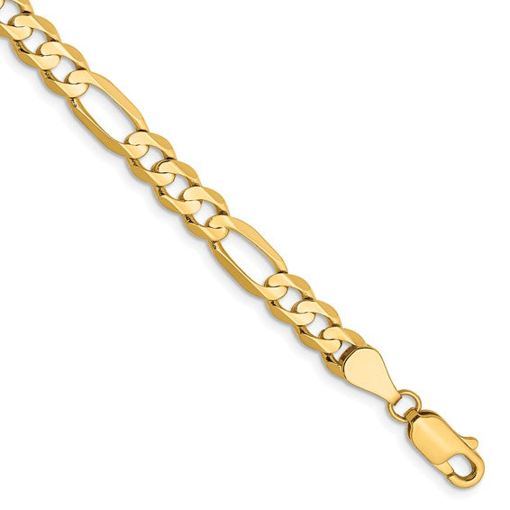 Leslie's 14k 5.5mm Concave Open Figaro Chain