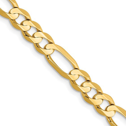 Leslie's 14k 5.5mm Concave Open Figaro Chain