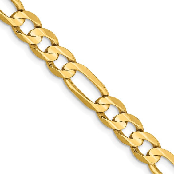 Leslie's 14k 6mm Concave Open Figaro Chain