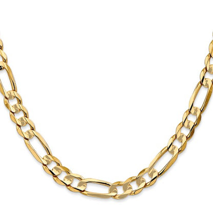 Leslie's 14k 6.75mm Concave Open Figaro Chain