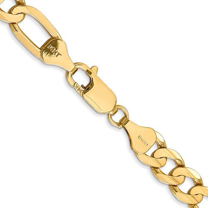 Leslie's 14k 6.75mm Concave Open Figaro Chain