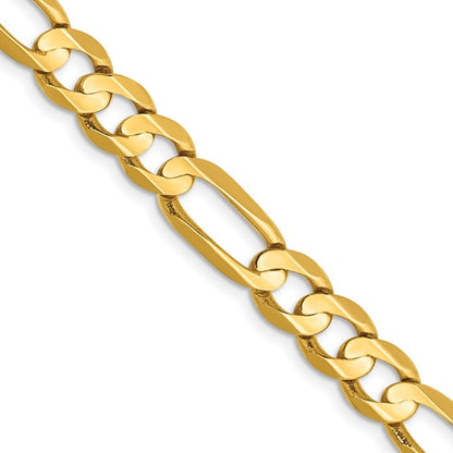 Leslie's 14k 6.75mm Concave Open Figaro Chain