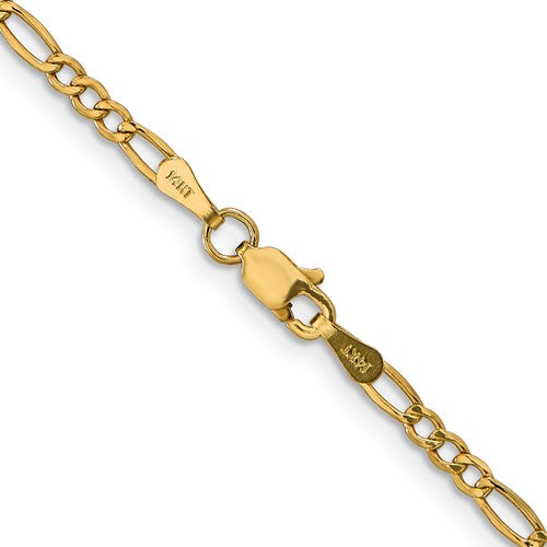 Leslie's 14k 2.5mm Semi-Solid Figaro Chain