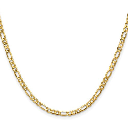 Leslie's 14k 3.5mm Semi-Solid Figaro Chain