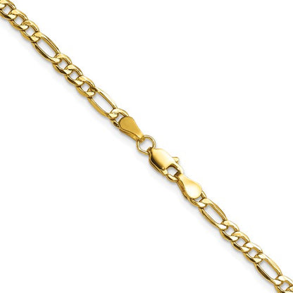 Leslie's 14k 3.5mm Semi-Solid Figaro Chain