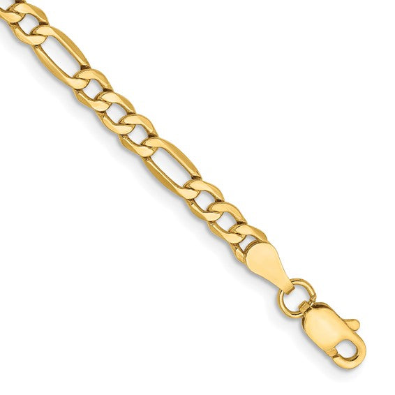 Leslie's 14k 3.5mm Semi-Solid Figaro Chain