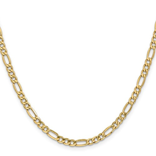 Leslie's 14k 4.2mm Semi-Solid Figaro Chain