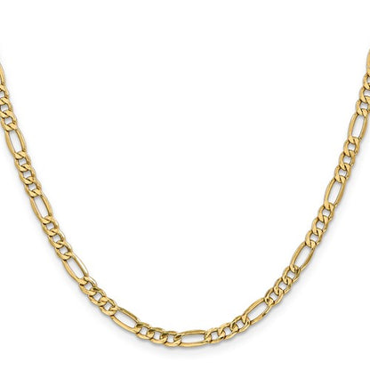 Leslie's 14k 4.2mm Semi-Solid Figaro Chain