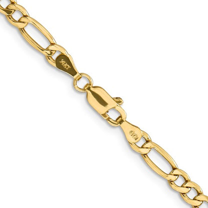 Leslie's 14k 4.2mm Semi-Solid Figaro Chain