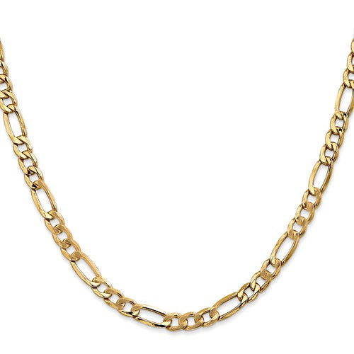 Leslie's 14k 5.75mm Semi-Solid Figaro Chain