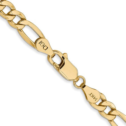 Leslie's 14k 5.75mm Semi-Solid Figaro Chain