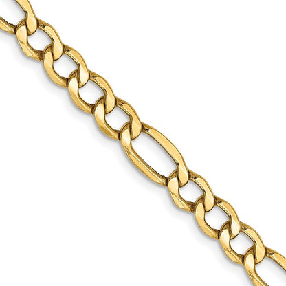 Leslie's 14k 5.75mm Semi-Solid Figaro Chain