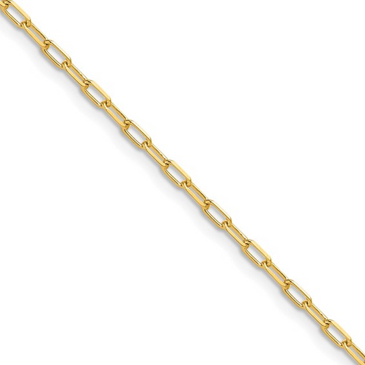 Leslie's 14k 2.2mm Solid Beveled D/C Paperclip Chain