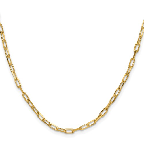 Leslie's 14k 3.0mm Solid Beveled D/C Paperclip Chain