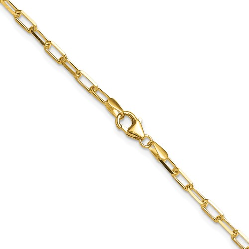 Leslie's 14k 3.0mm Solid Beveled D/C Paperclip Chain