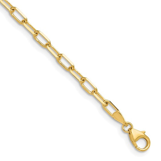 Leslie's 14k 3.0mm Solid Beveled D/C Paperclip Chain