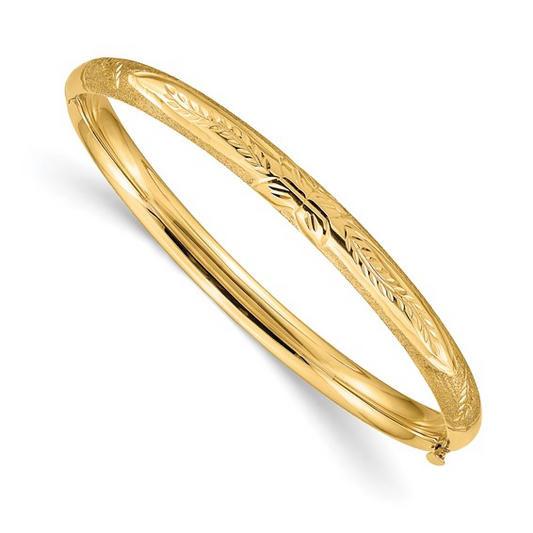 FLORENTINE HINGED BABY BANGLE 14k / SKU BF3/16