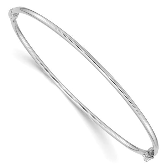 14k White Gold Hinged Bangle Bracelet