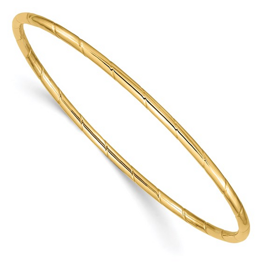 GROOVED SLIP-ON BANGLE 14k 2.5mm / SKU DB571