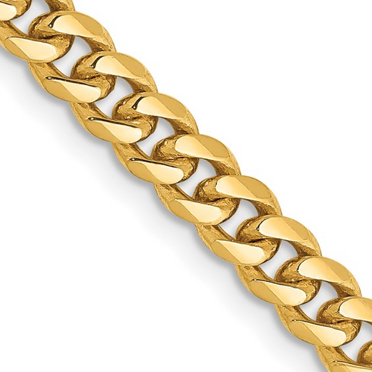 14K Solid Miami Cuban Link with Lobster Clasp Necklaces