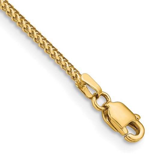 14K 7 to 30 inch 1mm Franco with Lobster Clasp Chain